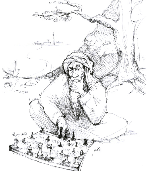Старый мавр за игрой в шахматы